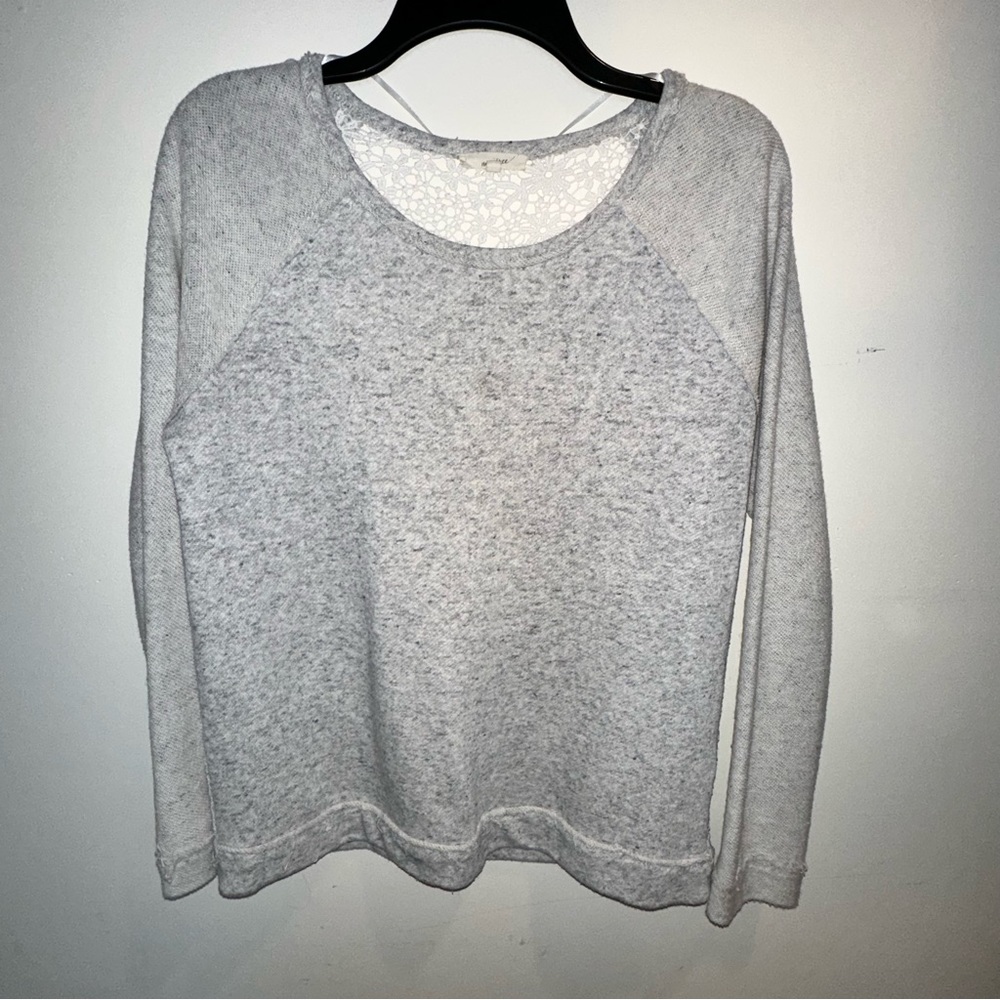 Lace Back Crewneck